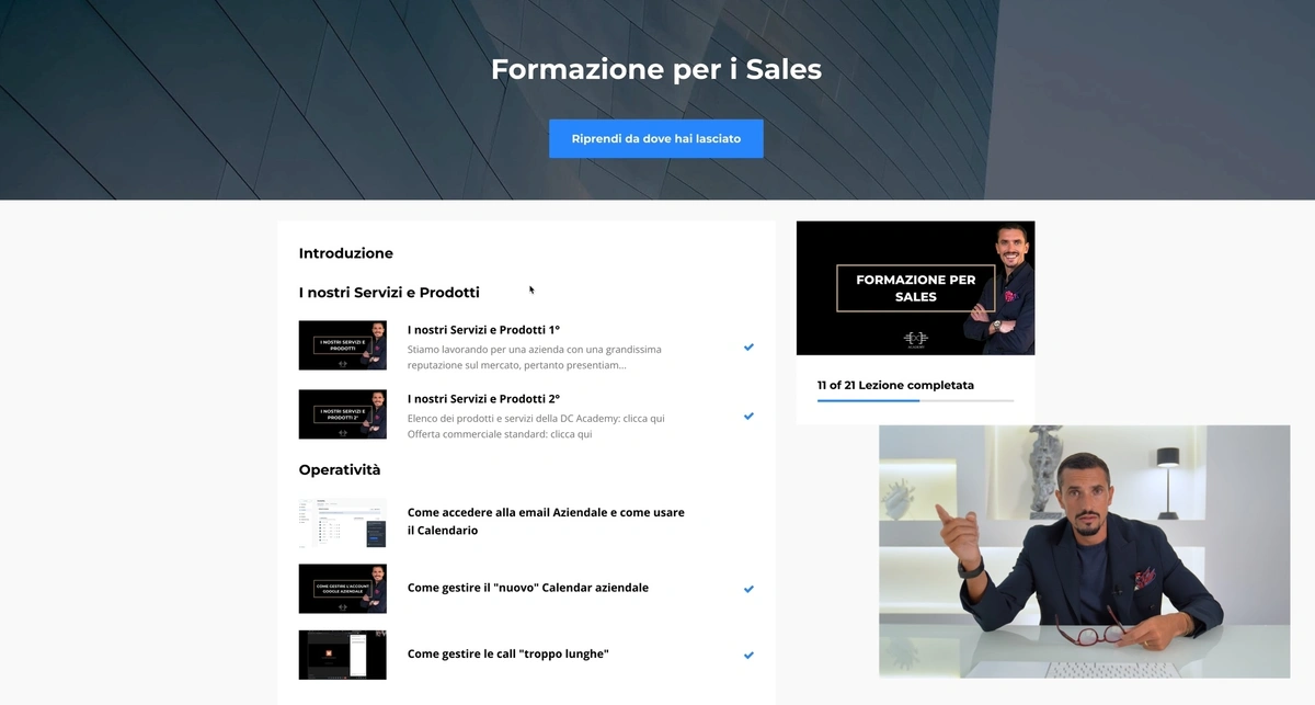 Videolezioni aziendali